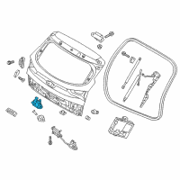 OEM 2021 Hyundai Tucson Tail Gate Latch Assembly Diagram - 81230-D3000