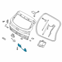 OEM 2017 Hyundai Tucson Power Tail Gate Power Latch Assembly Diagram - 81230-D3100