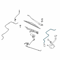 OEM 2017 Lincoln MKT Washer Hose Diagram - 8G1Z-17A605-A