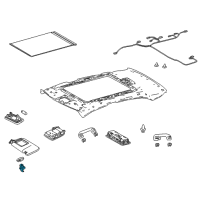 OEM 2019 Toyota Avalon Sunvisor Holder Diagram - 74348-04030-E0