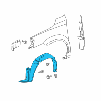 OEM 2006 Buick Terraza Fender Liner Diagram - 15247661