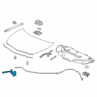 OEM 2016 Acura MDX Lock Assembly, Hood Diagram - 74120-TZ5-506
