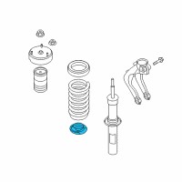 OEM 2013 BMW X6 Front Lower Spring Pad Diagram - 31-33-6-857-002