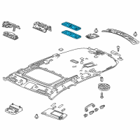 OEM 2016 Acura TLX Overhead Lamp Lens Diagram - 34404-TZ5-A01ZB