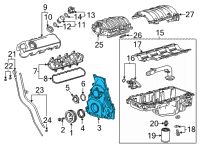 OEM 2015 Chevrolet Silverado 1500 Front Cover Diagram - 12691692