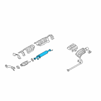 OEM Hyundai Center Exhaust Pipe Diagram - 28650-3K570