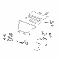 OEM 2012 Acura RL Cable Assembly, Trunk Diagram - 74853-SJA-A01