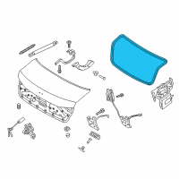 OEM 2016 Hyundai Genesis Weatherstrip-Trunk Lid Opening Diagram - 87321-B1000