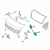 OEM Trunk Lid Latch Assembly Diagram - 81230-B1010