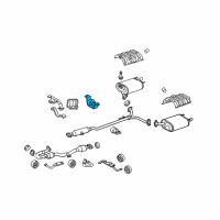 OEM 2018 Lexus ES350 Bracket, Exhaust Pipe Diagram - 17572-0H020