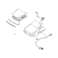 OEM 2004 Infiniti M45 Hood Lock Male Assembly Diagram - 65601-CR900