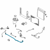 OEM 2013 BMW X6 Radiator Coolant Hose Lower Diagram - 17-12-7-576-378