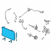 OEM Acura Condenser Assembly Diagram - 80100-TJB-A01