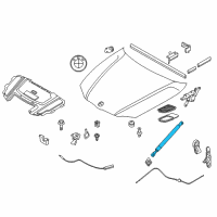 OEM 2013 BMW M3 Gas Pressurized Spring, Hood Diagram - 51-23-7-225-517