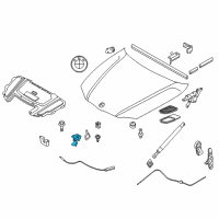 OEM 2013 BMW 328i Hood-Safety Catch Latch Lock Diagram - 51-23-7-241-663