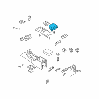 OEM 2009 Infiniti FX50 Cup Holder Assembly Diagram - 68430-1CA6A