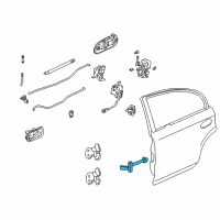 OEM Honda CR-V Checker, Left Rear Door Diagram - 72880-S01-A01