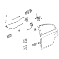 OEM 1999 Honda Civic Rod, RR. Door Lock Knob Diagram - 72633-S04-004