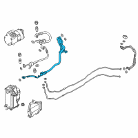 OEM 2018 BMW 530e xDrive Refrigerant Line, Double Pipe Diagram - 64-53-9-324-798