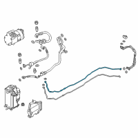 OEM 2022 BMW 530e xDrive Pressure Line, Underfloor Diagram - 64-53-9-342-893