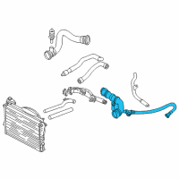 OEM 1999 BMW 750iL Upper Radiator Coolant Hose Diagram - 11-53-1-711-877