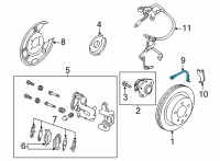OEM 2021 Nissan Rogue Hose Assy-Brake, Rear Diagram - 46210-6RR0D