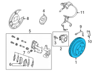 OEM 2019 Nissan Rogue Rotor-Disc Brake, Rear Axle Diagram - 43206-6RR0A
