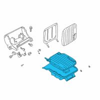 OEM 2000 Nissan Frontier Cushion Assy-Rear Seat, RH Diagram - 88300-8B601