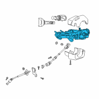 OEM 1997 Jeep Cherokee Column Steering Non tilt Diagram - 4897818AB