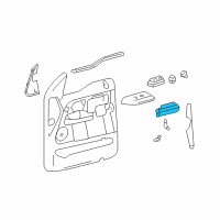 OEM Ford F-150 Armrest Pad Diagram - 4L3Z-1524141-BAB