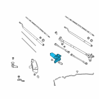 OEM 2021 Nissan Titan XD Motor Assy-Windshield Wiper Diagram - 28810-ZH30A