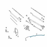 OEM 2021 Nissan Titan Tube Assy-Windshield Washer Diagram - 28934-EZ00C