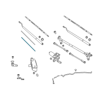 OEM 2018 Nissan Titan Wiper Blade Refill Assist Diagram - 28895-EZ00A