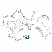 OEM 2018 Toyota Highlander Water Outlet Diagram - 16331-31240