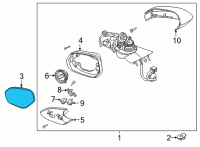 OEM Lincoln Corsair GLASS ASY - REAR VIEW OUTER MI Diagram - LJ7Z-17K707-A