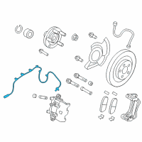 OEM 2009 Ford Edge Front Speed Sensor Diagram - DT4Z-2C204-AB