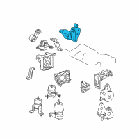 OEM Lexus RX330 Bracket, Engine Mounting, RH(For Transverse Engine) Diagram - 12315-20040