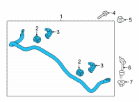 OEM 2022 Kia Sorento Bar Assembly-Rr STABILIZ Diagram - 55510P2000