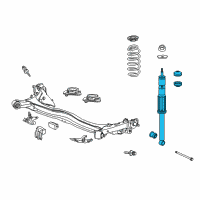 OEM 2012 Honda CR-Z Shock Absorber, Rear Diagram - 52610-SZT-308