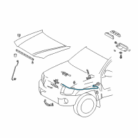 OEM 2007 Toyota Tacoma Release Cable Diagram - 53630-04040