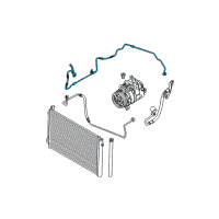 OEM BMW M3 Pressure Hose, Condenser, Evaporator Diagram - 64-53-9-151-740