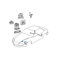 OEM 1997 Oldsmobile Cutlass Supreme Electronic Brake Control Module Assembly Diagram - 16201419