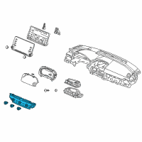 OEM Honda Accord Switch Assembly, Automatic Air Conditioner (Splendor Silver) Diagram - 79610-TVA-A01ZB