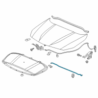 OEM Buick Cascada Support Rod Diagram - 13343519