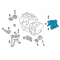 OEM Honda CR-V Rubber, Transmission Mounting Diagram - 50850-TLY-H01