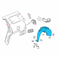 OEM GMC Acadia Wheelhouse Liner Diagram - 84678112