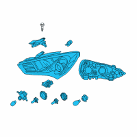 OEM 2014 Hyundai Genesis Coupe Headlamp Assembly, Right Diagram - 92102-2M560