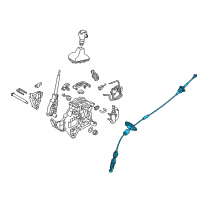 OEM 2014 Kia Soul Automatic Transmission Shift Control Cable Diagram - 46790B2300