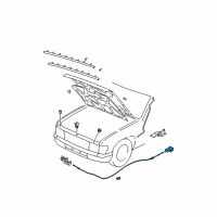 OEM 2004 Nissan Pathfinder Cable Assembly-Hood Lock Diagram - 65621-0W01A