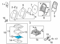 OEM 2021 Hyundai Elantra Heater-Front Seat Cushion Diagram - 88170-AA000